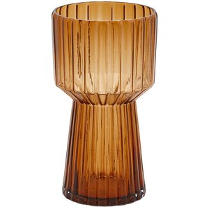 Стеклянная ваза Гильбрен 29 см янтарная (EDG, Италия). Артикул: 105655-25