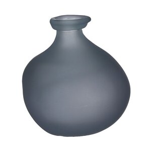 Стеклянная ваза Slavi 18 см серая матовая (Edelman, Нидерланды). Артикул: 1058482