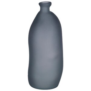 Стеклянная ваза-бутылка Slavi 35 см серая матовая (Edelman, Нидерланды). Артикул: 1058483