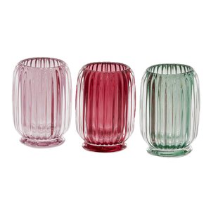 Стеклянная ваза Rozemari 12 см розовая EDG фото 5