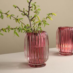 Стеклянная ваза Rozemari 12 см розовая EDG фото 1