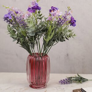 Стеклянная ваза Rozemari 12 см розовая (EDG, Италия). Артикул: 105856-75-2-2
