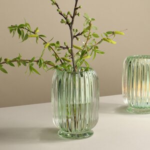 Стеклянная ваза Rozemari 12 см нежно-зеленая EDG фото 1