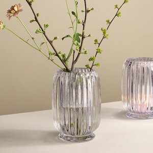 Стеклянная ваза Rozemari 12 см лавандовая EDG фото 1