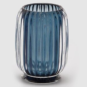 Стеклянная ваза Rozemari 12 см синяя EDG фото 3