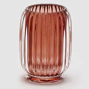 Стеклянная ваза Rozemari 12 см каштановая EDG фото 3