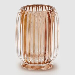 Стеклянная ваза Rozemari 12 см персиковая EDG фото 3