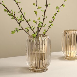 Стеклянная ваза Rozemari 12 см персиковая EDG фото 1