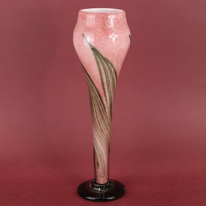 Декоративная ваза Albigono 45 см изумрудно-розовая