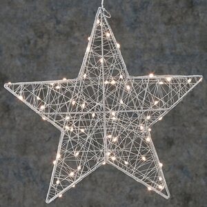 Светодиодное украшение Звезда Герэль 38 см, 60 теплых белых LED ламп, IP44 Edelman фото 1