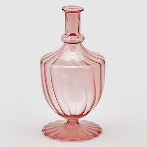 Стеклянная ваза-подсвечник Monofiore 20 см нежно-розовая EDG фото 1