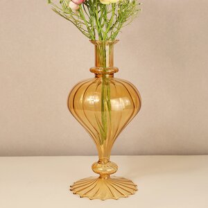 Стеклянная ваза Monofiore 30 см оранжевая