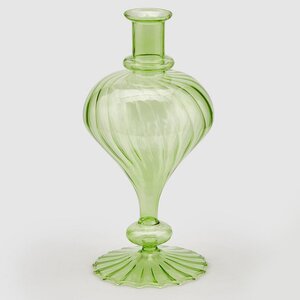 Стеклянная ваза Monofiore 30 см нежно-зеленая