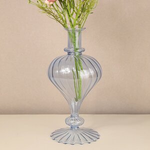 Стеклянная ваза Monofiore 30 см голубая EDG фото 1