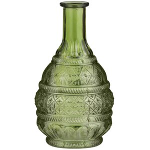 Стеклянная ваза Махидевран Султан 23 см, зеленая Edelman фото 1