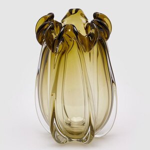 Стеклянная ваза Ferguson 30 см оливковая EDG фото 1