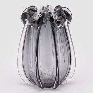 Стеклянная ваза Ferguson 30 см серая