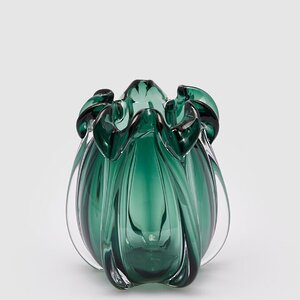 Стеклянная ваза Ferguson 21 см зеленая (EDG, Италия). Артикул: 107462-86