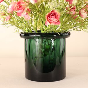 Стеклянная ваза Pillar 16 см зеленая EDG фото 1