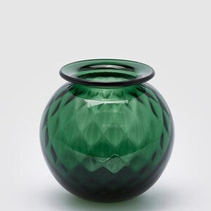 Стеклянная ваза Rossella 15 см зеленая (EDG, Италия). Артикул: 107534-86