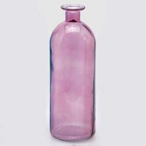 Стеклянная ваза-бутылка Гратин 26 см розовая EDG фото 1