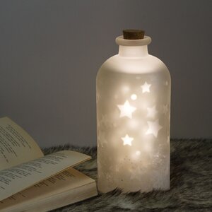 Декоративный светильник Dancing Stars 24 см, теплая белая LED подсветка, на батарейках, стекло (Edelman, Нидерланды). Артикул: ID71178