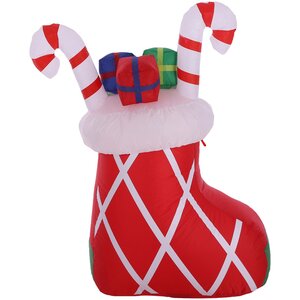 Надувная фигура Носок Санты с подарками - Christmas is coming 122 см с LED подсветкой, IP44 (Edelman, Нидерланды). Артикул: ID71188