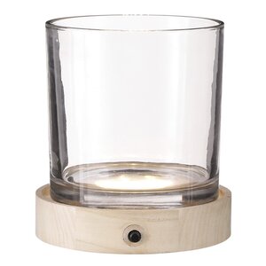 Стеклянная ваза Cloverdale 18 см с подсветкой, на батарейках Edelman фото 1