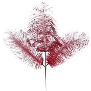 Декоративная ветка с перьями Trixypona 61 см бордовая (Edelman, Нидерланды). Артикул: ID77885
