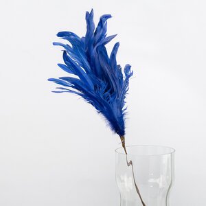 Декоративная ветка с перьями Gerdiway 80 см синяя Edelman фото 1