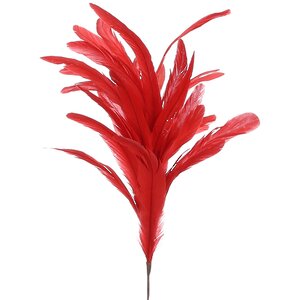 Декоративная ветка с перьями Gerdiway 80 см красная (Edelman, Нидерланды). Артикул: ID77932