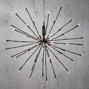 Светодиодное украшение Firework Black 45 см, 72 экстра теплых белых LED ламп, IP44 (Edelman, Нидерланды). Артикул: 1106953