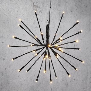 Светодиодное украшение Firework Black 30 см, 42 теплых белых LED ламп, IP44 (Edelman, Нидерланды). Артикул: 1106954