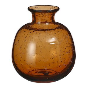 Стеклянная ваза Эрнестина 11 см коричневая Edelman фото 1