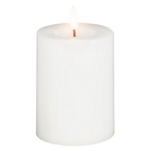 Светодиодная свеча с имитацией пламени Facile 10 см, белая, таймер, на батарейках Edelman фото 6