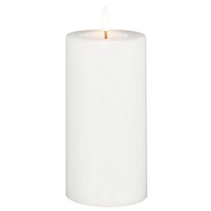 Светодиодная свеча с имитацией пламени Facile 15 см, белая, таймер, на батарейках Edelman фото 5