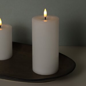 Светодиодная свеча с имитацией пламени Facile 15 см, белая, таймер, на батарейках Edelman фото 2