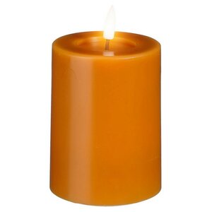 Светодиодная свеча с имитацией пламени Facile 10 см, оранжевая, таймер, на батарейках Edelman фото 1