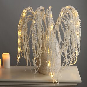 Светящаяся ветка для декора Blanca 116 см, 20 теплых белых LED ламп, на батарейках