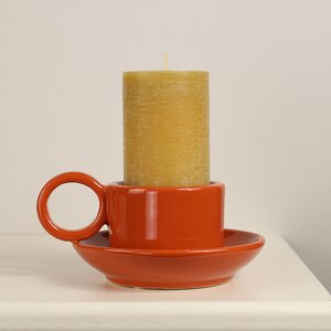 Керамический подсвечник Adelboden 18 см оранжевый Edelman фото 3