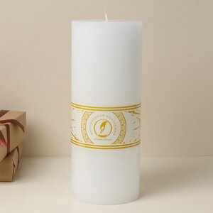 Декоративная свеча Ливорно 255*100 мм белая Омский Свечной фото 1