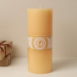Декоративная свеча Ливорно 255*100 мм крем-брюле Омский Свечной фото 1