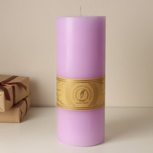Декоративная свеча Ливорно 255*100 мм сиреневая Омский Свечной фото 1