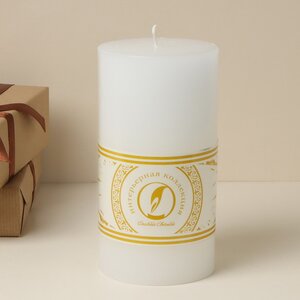 Декоративная свеча Ливорно 150*80 мм белая Омский Свечной фото 1
