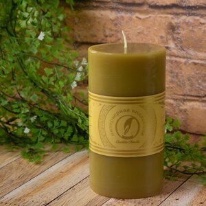 Декоративная свеча Ливорно 150*80 мм оливковая Омский Свечной фото 1