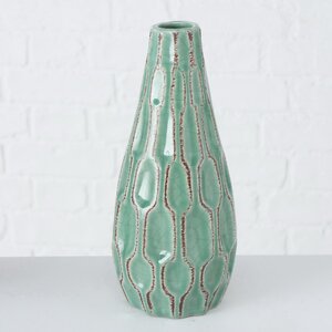 Керамическая ваза Жюстин 24 см эвкалиптовая (Boltze, Германия). Артикул: 2006804-1