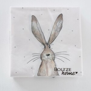 Бумажные салфетки Кролик Купер 17*17 см, 20 шт (Boltze, Германия). Артикул: 2006917-2