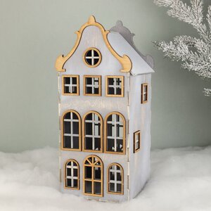 Декоративный домик Амстердам 37 см серый Christmas Apple фото 2