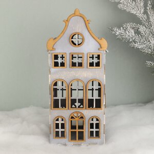 Декоративный домик Амстердам 37 см серый Christmas Apple фото 1
