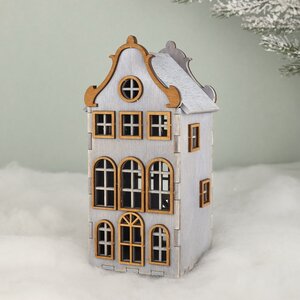 Декоративный домик Амстердам 20 см серый Christmas Apple фото 2